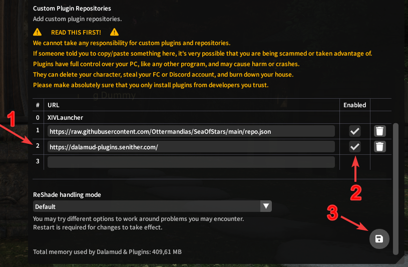 Add custom plugin repository to Dalamud